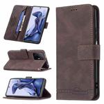 For Xiaomi Mi 11T / 11T Pro Magnetic Clasp RFID Blocking Anti-Theft Leather Case with Holder & Card Slots & Wallet(Brown)
