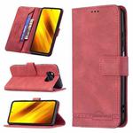 For Xiaomi Poco X3 Magnetic Clasp RFID Blocking Anti-Theft Leather Case with Holder & Card Slots & Wallet(Red)