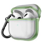 Frosted TPU Earphone Protective Case with Hook For AirPods 3(Mint Green)
