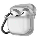 Frosted TPU Earphone Protective Case with Hook For AirPods 3(Light Gray)