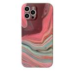 Marble Shockproof TPU Phone Case For iPhone 13 Pro(Coral)