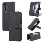 For Samsung Galaxy Z Fold3 5G AZNS Dream II Skin Feel PU+TPU Horizontal Flip PU Phone Case(Black)