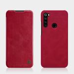 For Xiaomi Redmi Note 8T NILLKIN QIN Series Crazy Horse Texture Horizontal Flip Leather Case with Card Slot(Red)