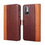 For Xiaomi Redmi Note 10 5G / Poco M3 Pro 5G Ostrich Texture Horizontal Flip Leather Phone Case with Holder & Card Slots & Wallet(Brown)