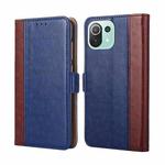 For Xiaomi Mi 11 Lite Ostrich Texture Horizontal Flip Leather Phone Case with Holder & Card Slots & Wallet(Blue)