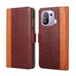 For Xiaomi Mi 11 Pro Ostrich Texture Horizontal Flip Leather Phone Case with Holder & Card Slots & Wallet(Brown)