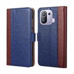 For Xiaomi Mi 11 Pro Ostrich Texture Horizontal Flip Leather Phone Case with Holder & Card Slots & Wallet(Blue)