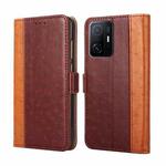 For Xiaomi Mi 11T Ostrich Texture Horizontal Flip Leather Phone Case with Holder & Card Slots & Wallet(Brown)