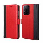 For Xiaomi Mi 11T Ostrich Texture Horizontal Flip Leather Phone Case with Holder & Card Slots & Wallet(Red)