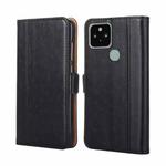 For Google Pixel 5 Ostrich Texture Horizontal Flip Leather Phone Case with Holder & Card Slots & Wallet(Black)