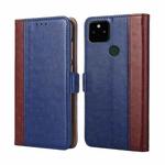 For Google Pixel 5a 5G Ostrich Texture Horizontal Flip Leather Phone Case with Holder & Card Slots & Wallet(Blue)