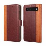 For Google Pixel 6 Ostrich Texture Horizontal Flip Leather Phone Case with Holder & Card Slots & Wallet(Brown)