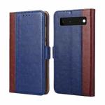 For Google Pixel 6 Ostrich Texture Horizontal Flip Leather Phone Case with Holder & Card Slots & Wallet(Blue)