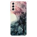 For Samsung Galaxy S22 5G Marble Pattern Shockproof TPU Protective Case(Abstract Black)