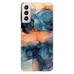 For Samsung Galaxy S22 5G Marble Pattern Shockproof TPU Protective Case(Abstract Blue)