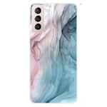 For Samsung Galaxy S22+ 5G Marble Pattern Shockproof TPU Protective Case(Abstract Gray)