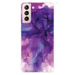 For Samsung Galaxy S22+ 5G Marble Pattern Shockproof TPU Protective Case(Abstract Purple)