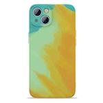 Watercolor TPU Shockproof Phone Case For iPhone 13 mini(Autumn Yellow)