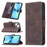For iPhone 13 mini Magnetic Clasp RFID Blocking Anti-Theft Leather Case with Holder & Card Slots & Wallet (Brown)