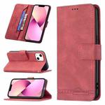 For iPhone 13 Magnetic Clasp RFID Blocking Anti-Theft Leather Case with Holder & Card Slots & Wallet(Red)