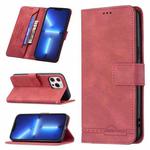 For iPhone 13 Pro Max Magnetic Clasp RFID Blocking Anti-Theft Leather Case with Holder & Card Slots & Wallet (Red)