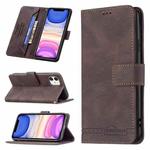 For iPhone 11 Magnetic Clasp RFID Blocking Anti-Theft Leather Case with Holder & Card Slots & Wallet (Brown)