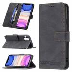 For iPhone 11 Magnetic Clasp RFID Blocking Anti-Theft Leather Case with Holder & Card Slots & Wallet (Black)