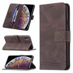 For iPhone XS Max Magnetic Clasp RFID Blocking Anti-Theft Leather Case with Holder & Card Slots & Wallet(Brown)