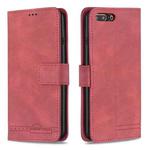 Magnetic Clasp RFID Blocking Anti-Theft Leather Case with Holder & Card Slots & Wallet For iPhone 7 Plus / 8 Plus(Red)