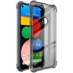 For Google Pixel 5a 5G IMAK All-inclusive Shockproof Airbag TPU Case with Screen Protector(Transparent Black)