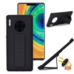 For Huawei Mate 30 Shockproof PC + TPU Protective Case with Wristband & Holder(Black)