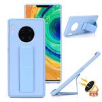 For Huawei Mate 30 Shockproof PC + TPU Protective Case with Wristband & Holder(Light Blue)