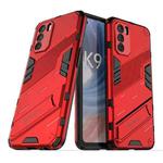 For OPPO K9 Pro Punk Armor 2 in 1 PC + TPU Shockproof Phone Case with Invisible Holder(Red)