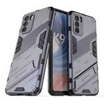 For OPPO K9 Pro Punk Armor 2 in 1 PC + TPU Shockproof Phone Case with Invisible Holder(Gray)