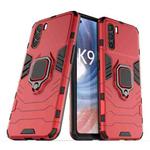 For OPPO K9 Pro PC + TPU Shockproof Protective Phone Case with Magnetic Ring Holder(Red)