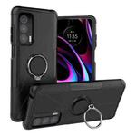 For Motorola Edge 2021 Armor Bear Shockproof PC + TPU Phone Protective Case with Ring Holder(Black)