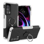 For Motorola Edge 2021 Armor Bear Shockproof PC + TPU Phone Protective Case with Ring Holder(White)