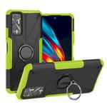 For Tecno Pova 2 Armor Bear Shockproof PC + TPU Phone Protective Case with Ring Holder(Green)