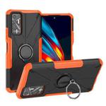 For Tecno Pova 2 Armor Bear Shockproof PC + TPU Phone Protective Case with Ring Holder(Orange)