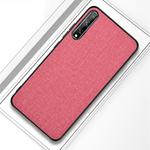 For Huawei Enjoy 10s Shockproof Cloth Texture PC+ TPU Protective Case(Pink)