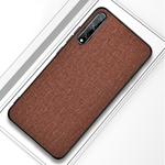 For Huawei Enjoy 10s Shockproof Cloth Texture PC+ TPU Protective Case(Brown)