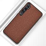 For Xiaomi Mi CC9 Pro Shockproof Cloth Texture PC+ TPU Protective Case(Brown)