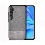 For Xiaomi Mi CC9 Pro Shockproof Splicing PU + Cloth Protective Case(Grey)