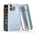 For iPhone 13 mini 3 In 1 Two-color TPU + Acrylic Shockproof Phone Case (Pale Green)