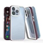 For iPhone 13 3 In 1 Two-color TPU + Acrylic Shockproof Phone Case(Red Bayberry)