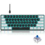 HXSJ V900 61 Keys Cool Lighting Effect Mechanical Wired Keyboard (Black White)