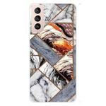 For Samsung Galaxy S22+ 5G Abstract Marble Pattern TPU Phone Protective Case(Color Gray)