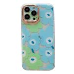 For iPhone 13 Dual-side Laminating IMD Plating Flower Pattern TPU Phone Case(DX-65)