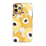 For iPhone 13 Pro Dual-side Laminating IMD Plating Flower Pattern TPU Phone Case (DX-66)