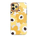 For iPhone 13 Pro Max Dual-side Laminating IMD Plating Flower Pattern TPU Phone Case (DX-66)